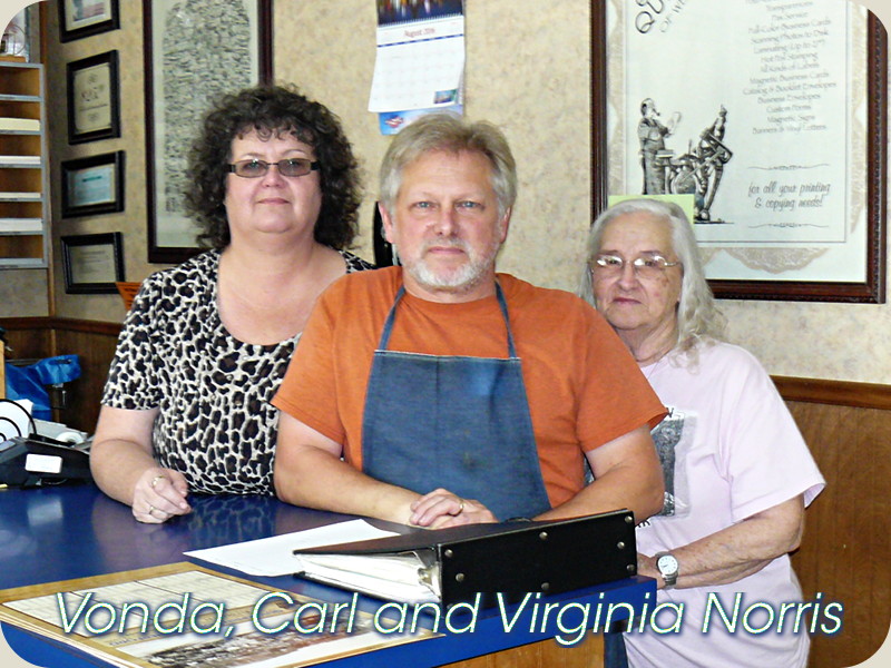 Vonda, Carl and Virginia Norris.